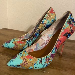 Paint splattered heels